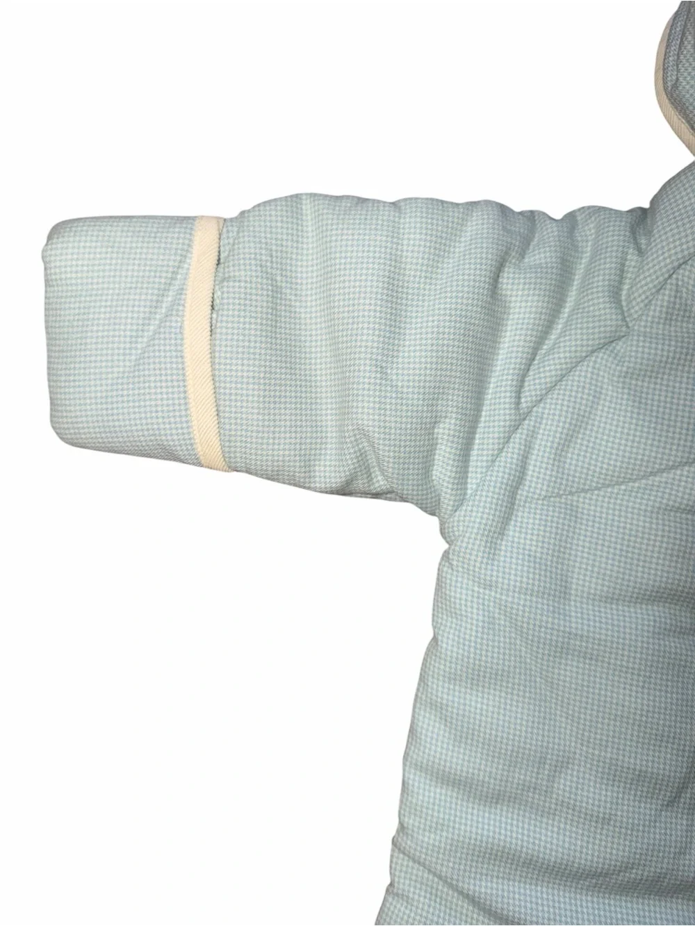 Ralph Lauren vintage blue and white winter bunting suit, newborn-6 months